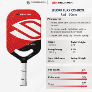 Vợt Pickleball Selkirk LUXX Control Air Invikta - Red