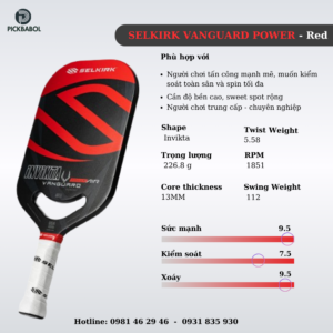 Vot-pickleball-vanguard-power-red