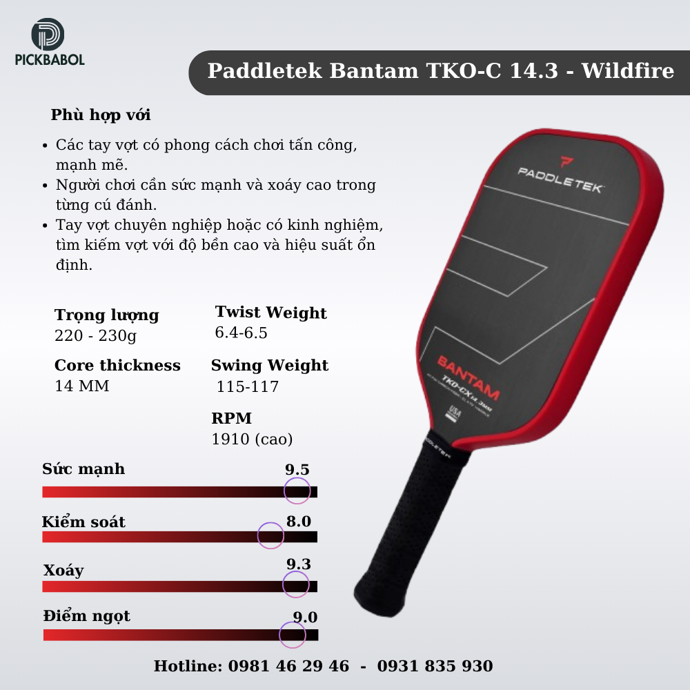 22 Paddletek Bantam TKO-C 14.3 - Wildfire