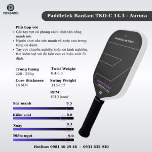 Paddletek Bantam TKO-C 14.3 - Aurora