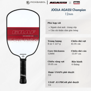 Vợt pickleball JOOLA Graf Champion - 12mm