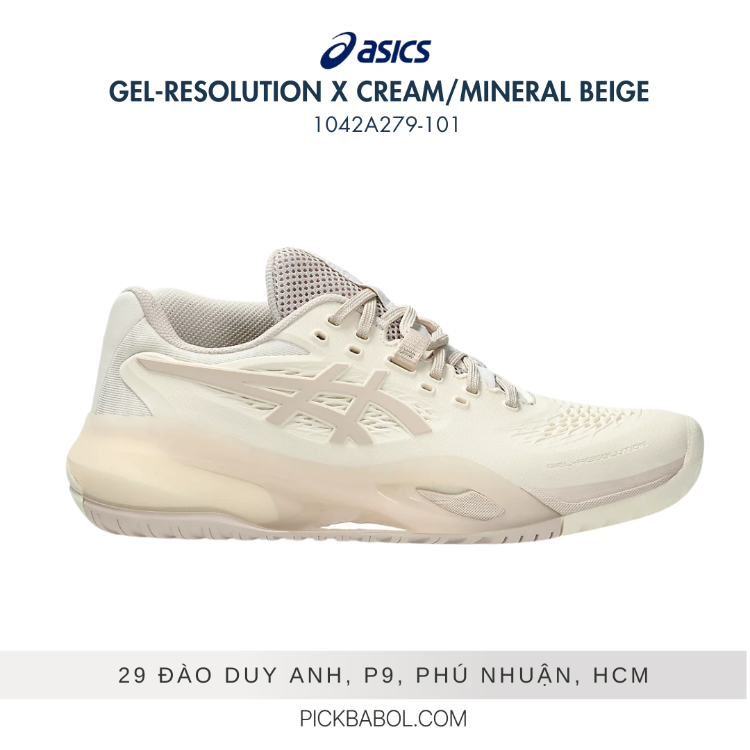Giày Tennis/Pickleball Asics GEL-RESOLUTION X - CREAM/MINERAL BEIGE - Nữ