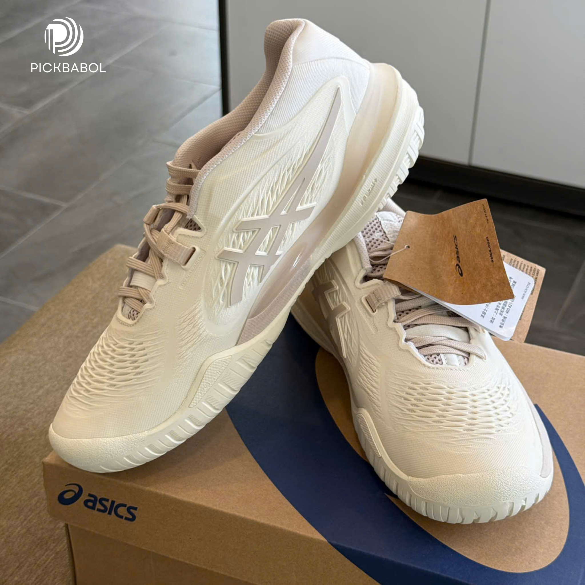 Giày Tennis/Pickleball Asics GEL-RESOLUTION X - CREAM/MINERAL BEIGE - Nữ