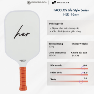 Vợt Pickleball Lifestyle Series - Couple Collection 16MM - HER