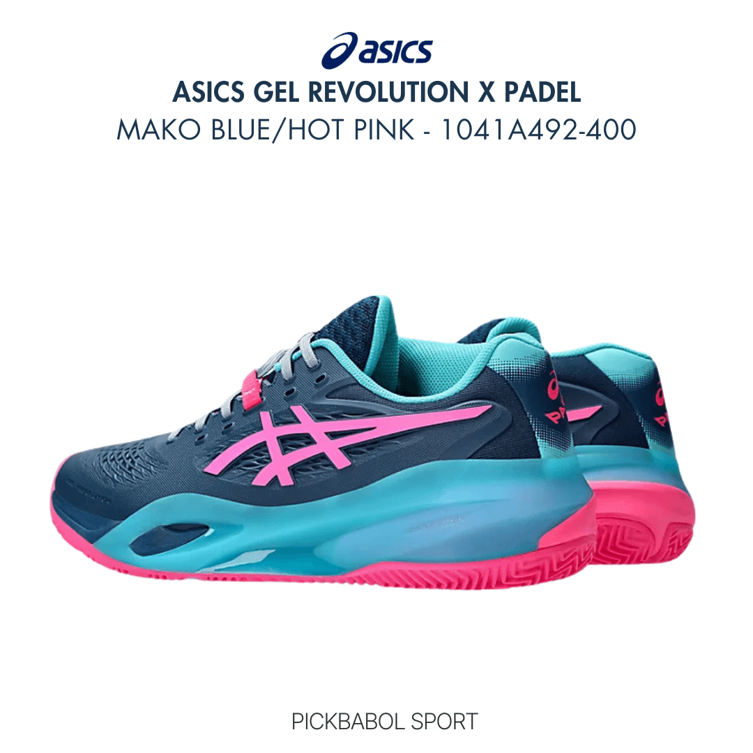 Giày Asics GEL-RESOLUTION X PADEL - Mako Blue/Hot Pink