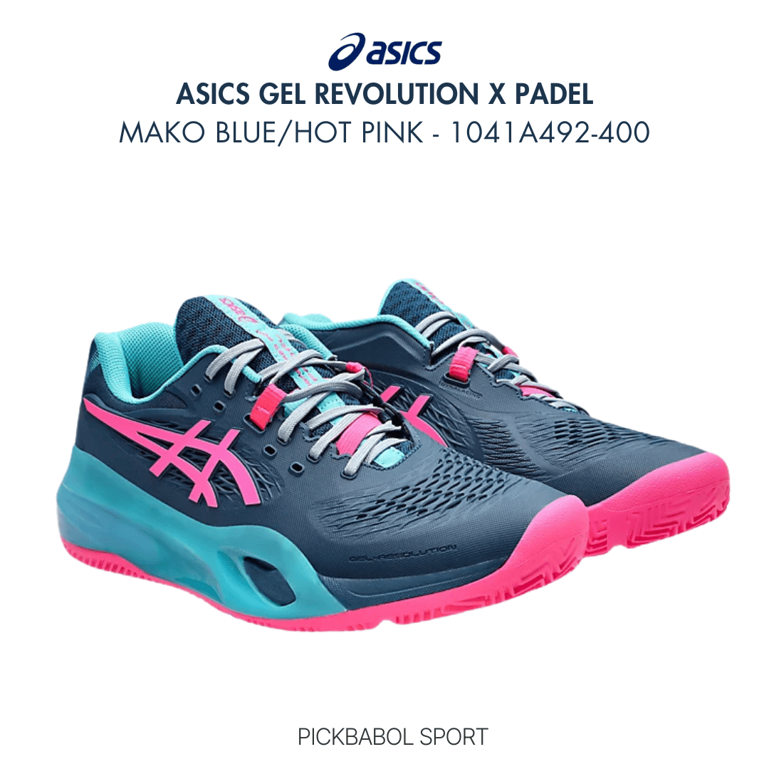 Giày Asics GEL-RESOLUTION X PADEL - Mako Blue/Hot Pink
