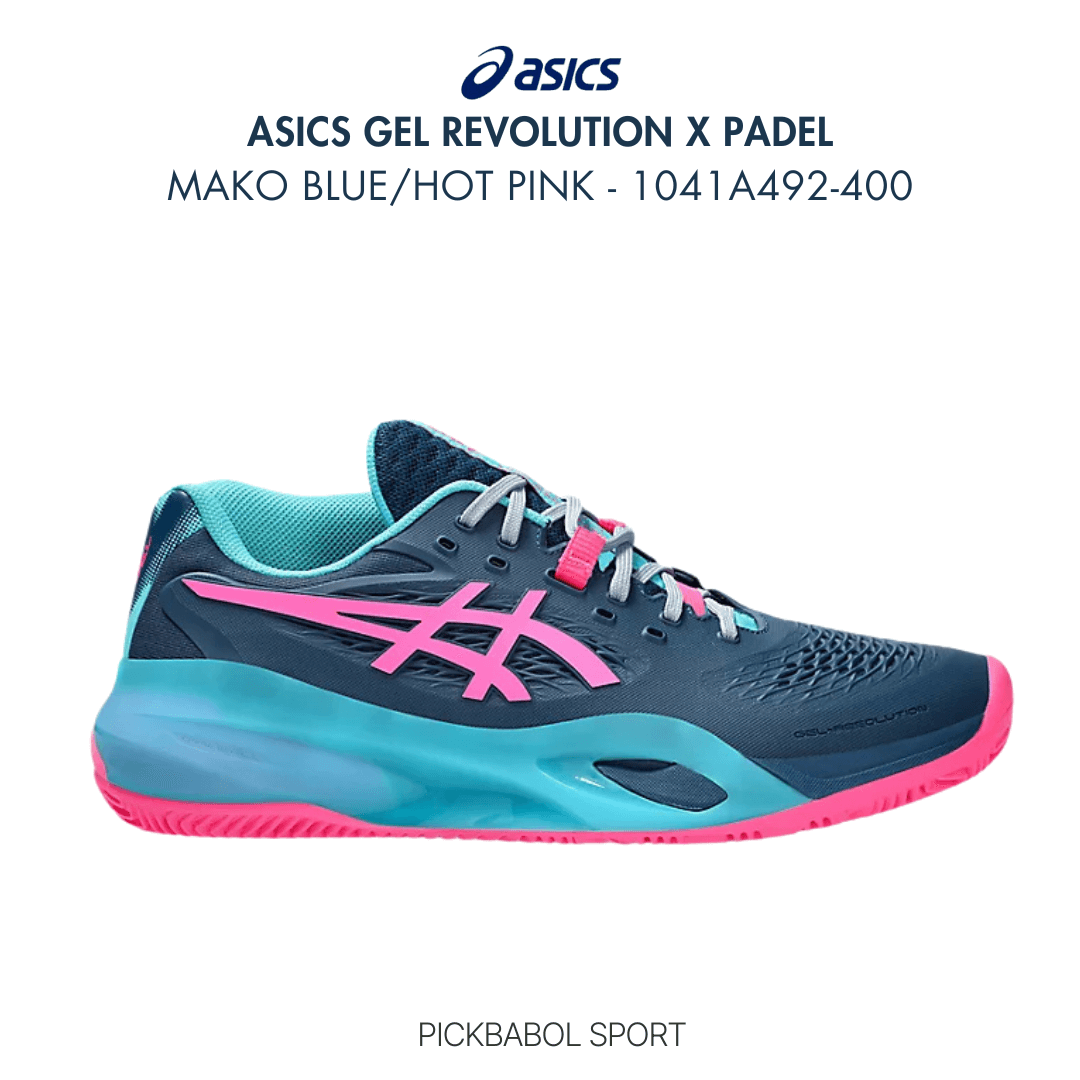 Giày Asics GEL-RESOLUTION X PADEL - Mako Blue/Hot Pink