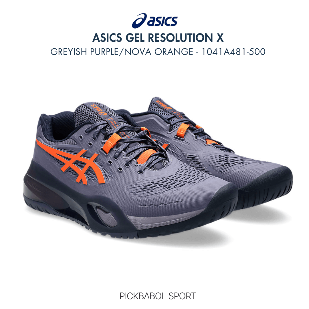 Giày Asics GEL-RESOLUTION X GREYISH PURPLE/NOVA ORANGE