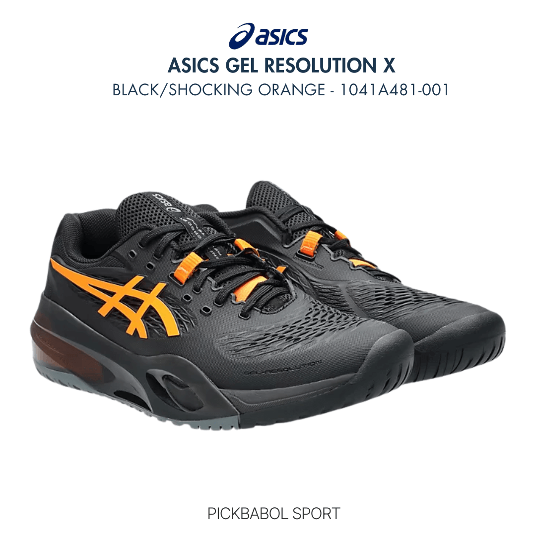 Giày Asics GEL-RESOLUTION X Black/Shocking Orange