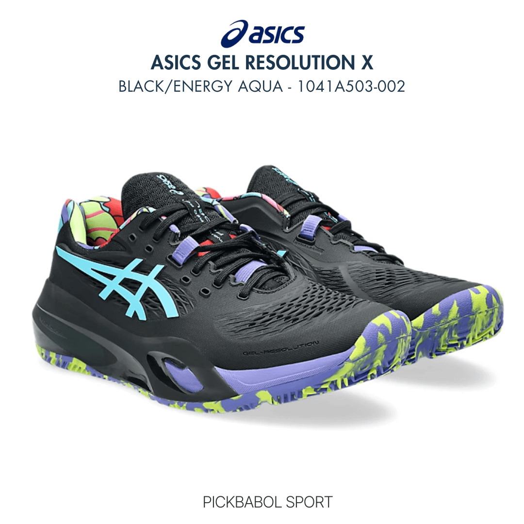 Giày Asics GEL-RESOLUTION X PADEL L.E. Black/Energy Aqua
