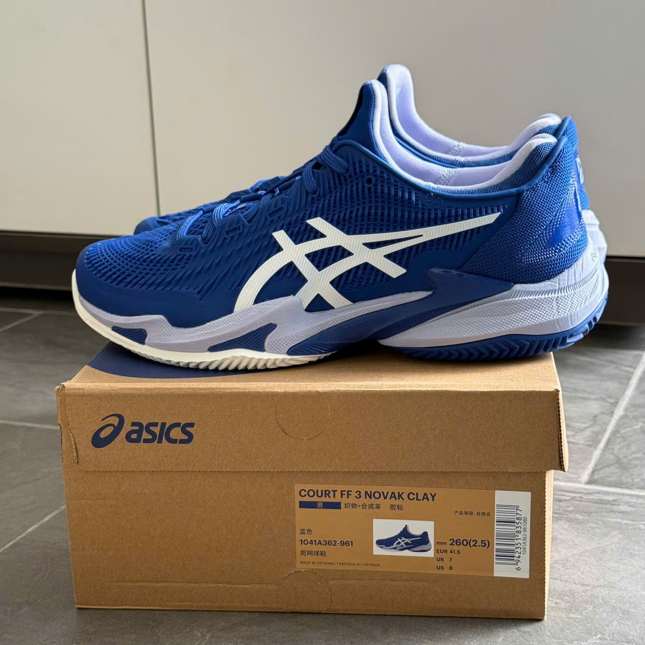 Giày Asics COURT FF 3 NOVAK CLAY - Asics Blue/Fresh Air