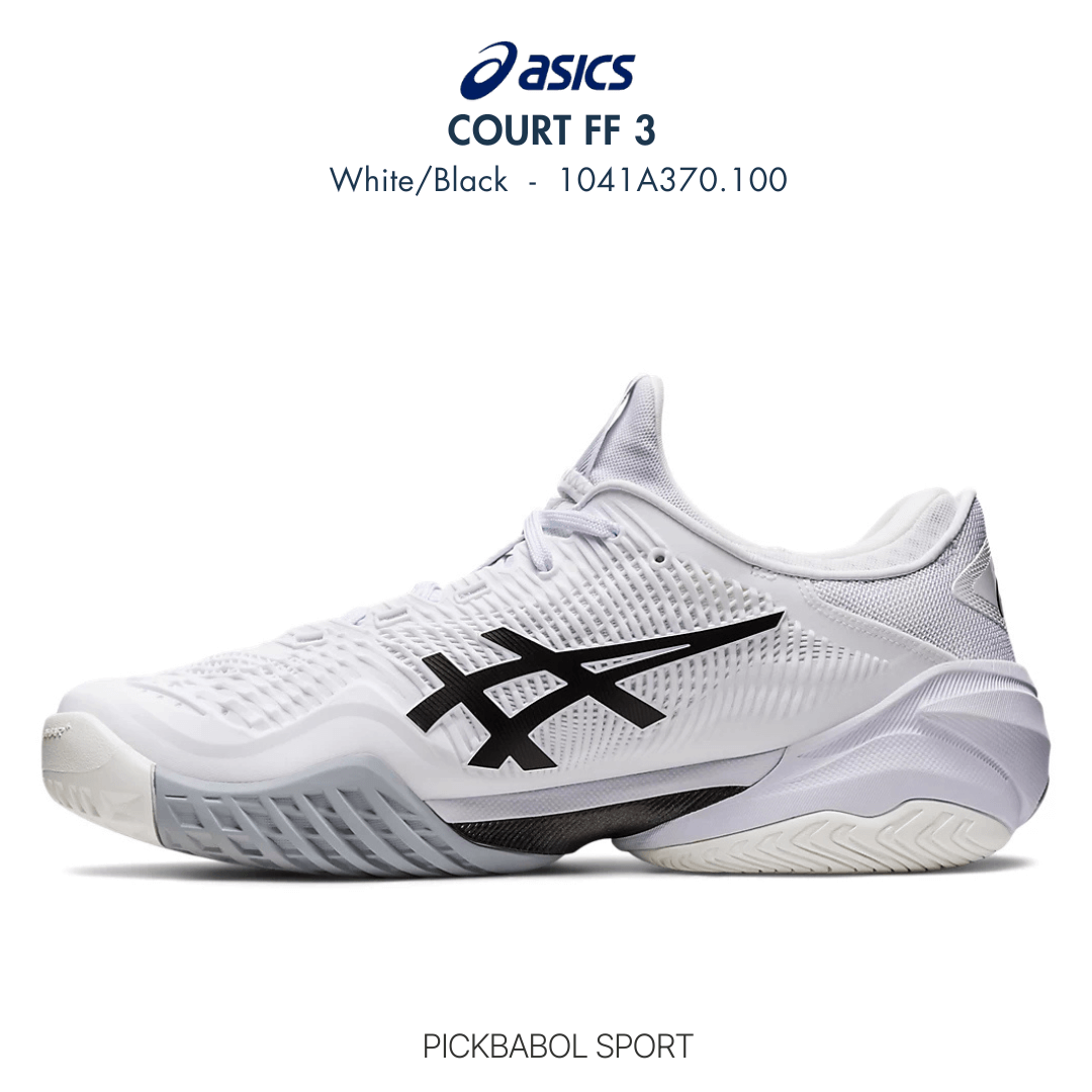 Giày Pickleball/Tennis Asics COURT FF 3 - White/Black - 1041A370.100