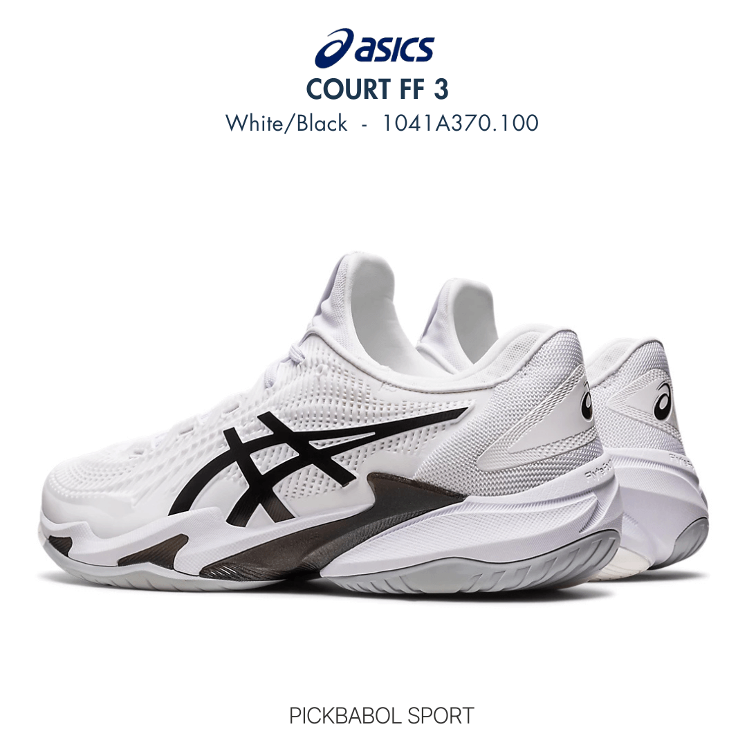 Giày Pickleball/Tennis Asics COURT FF 3 - White/Black - 1041A370.100