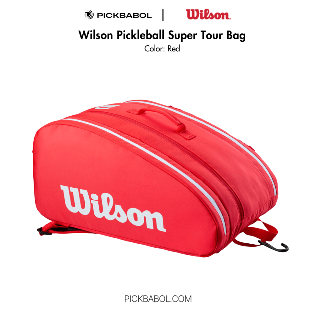 Túi Pickleball - Wilson Pickleball Super Tour Red Bag (WR8909501001) Túi Pickleball - Wilson Pickleball Super Tour Red Bag (WR8909501001)