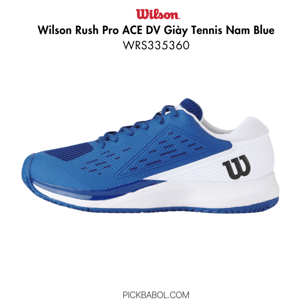 Giày Tennis Nam Wilson Rush Pro ACE D V – Màu Xanh | Mã WRS335360