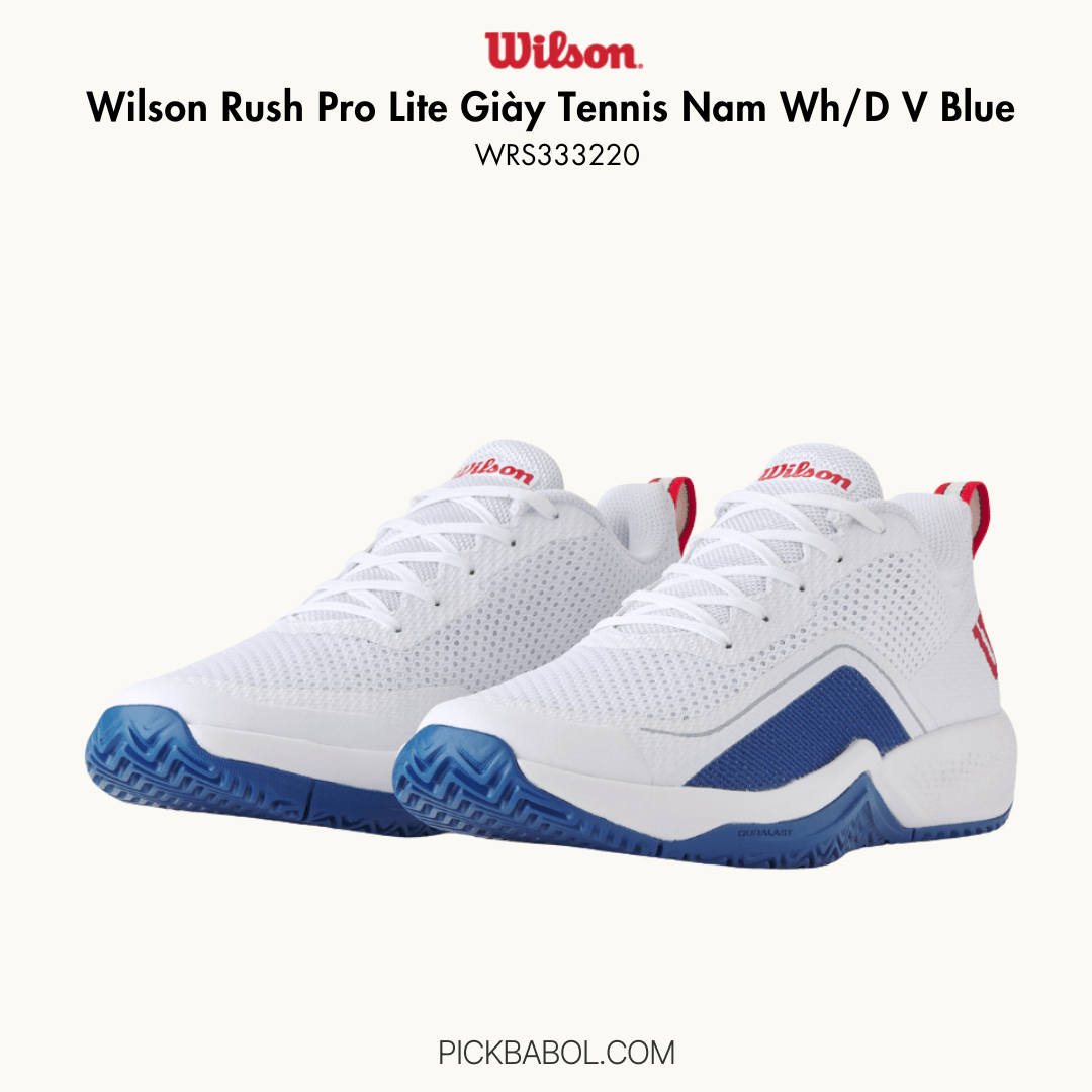 Giày Tennis Wilson Rush Pro Lite Nam Wh/D V Blue WRS333220