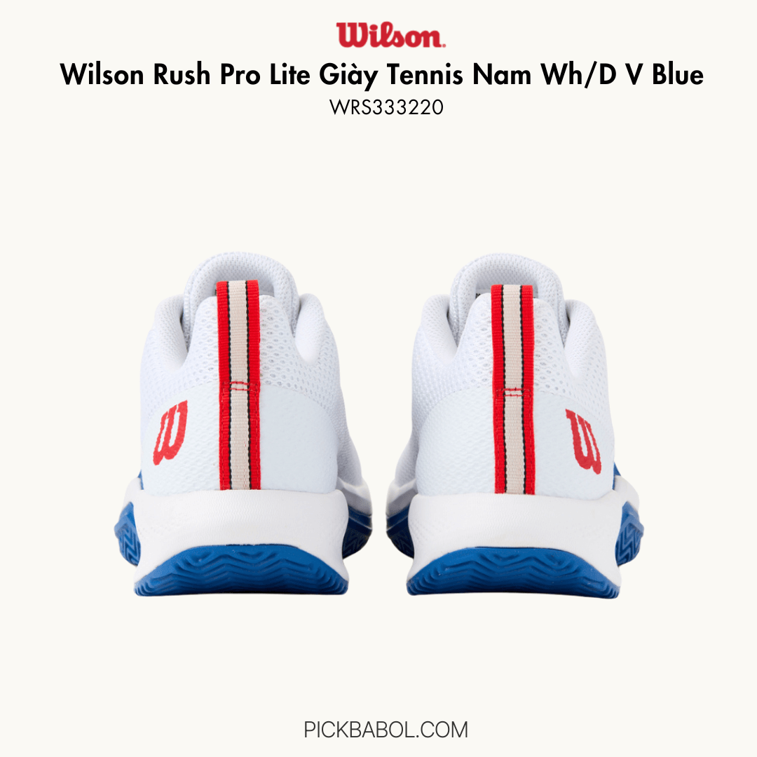 Giày Tennis Wilson Rush Pro Lite Nam Wh/D V Blue WRS333220