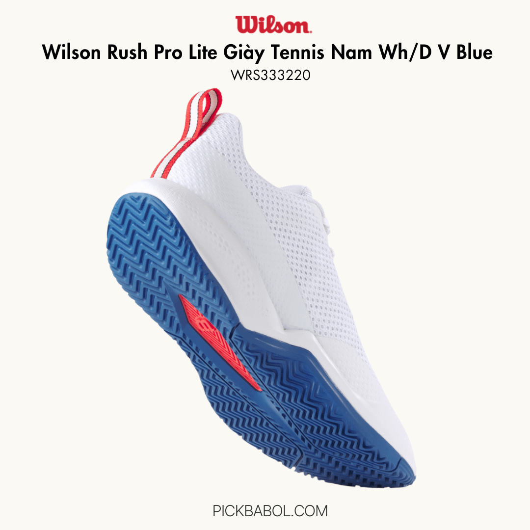 Giày Tennis Wilson Rush Pro Lite Nam Wh/D V Blue WRS333220