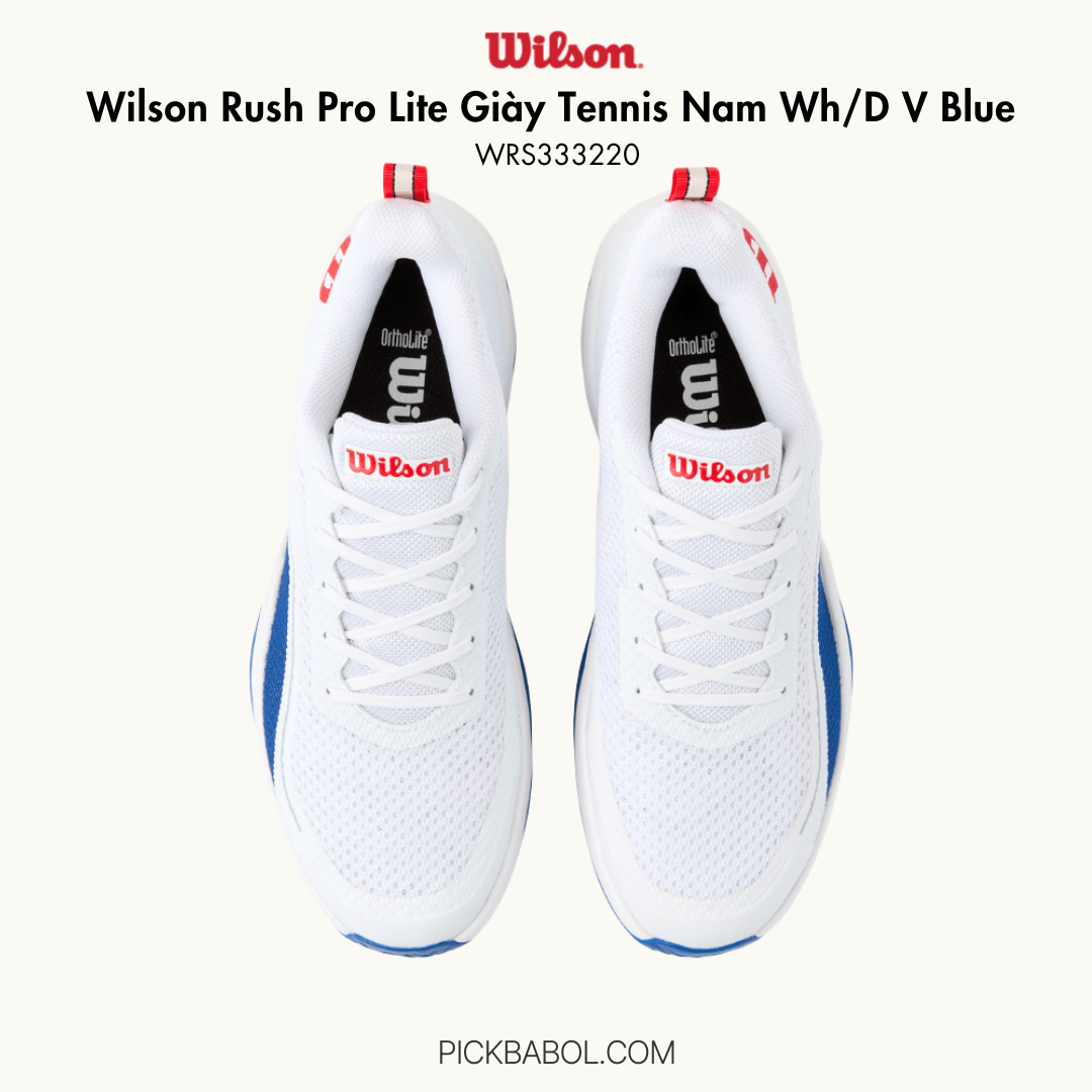 Giày Tennis Wilson Rush Pro Lite Nam Wh/D V Blue WRS333220