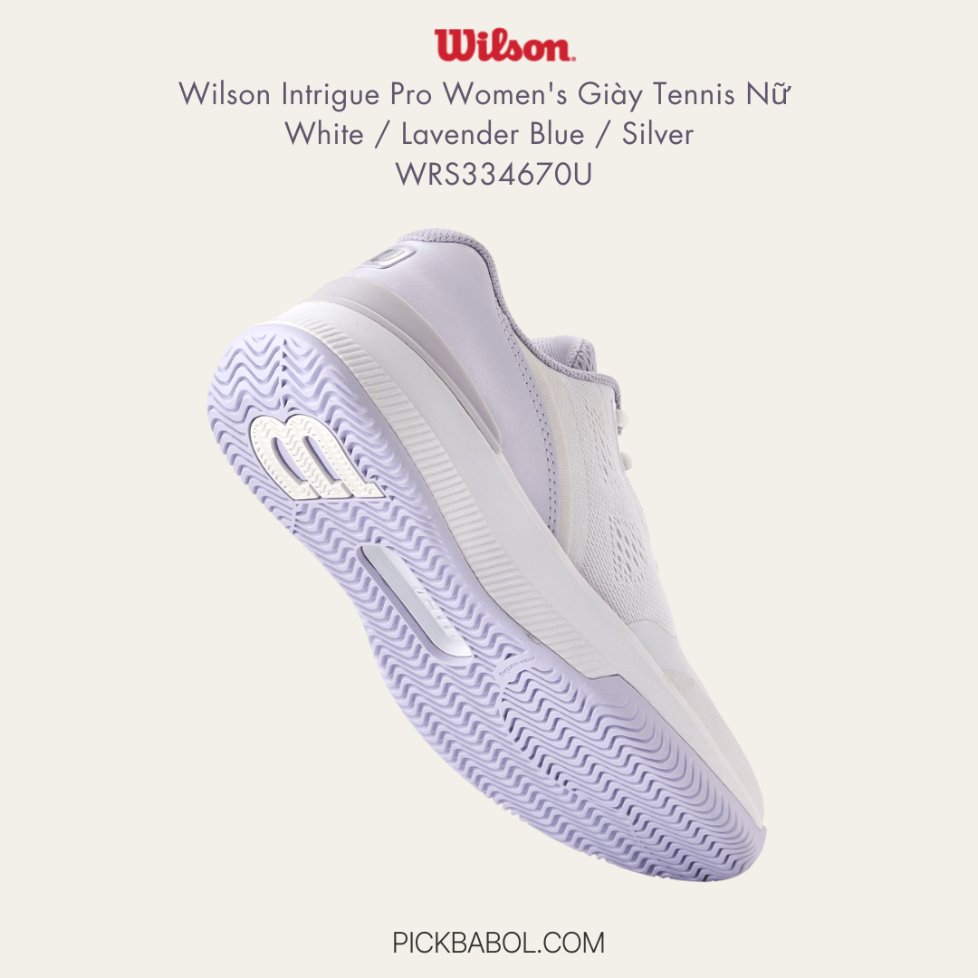 Giày Wilson Intrigue Pro Women's - White / Lavender Blue / Silver- WRS334670U