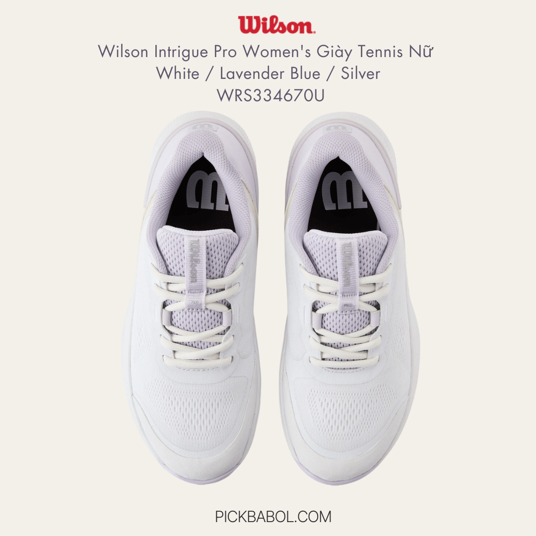 Giày Wilson Intrigue Pro Women's - White / Lavender Blue / Silver- WRS334670U