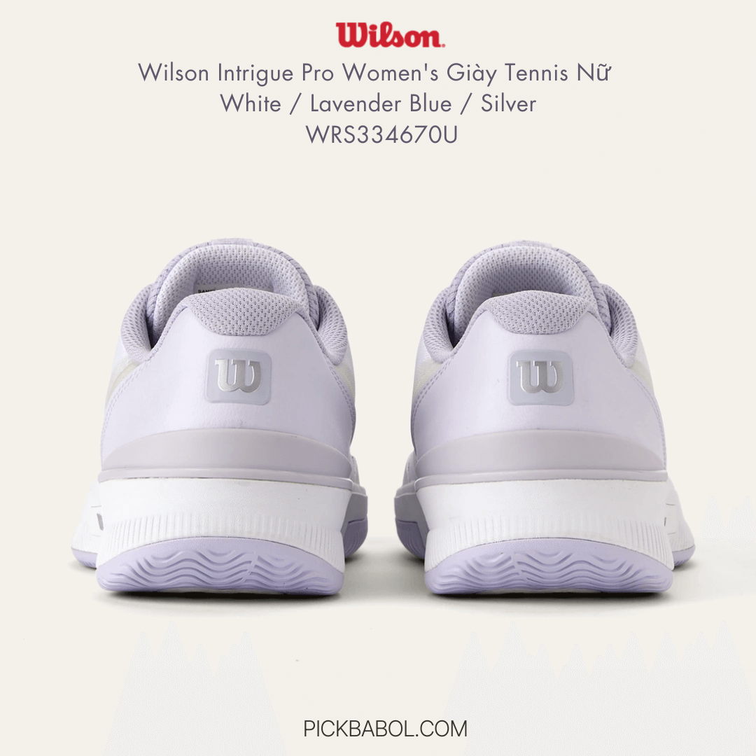 Giày Wilson Intrigue Pro Women's - White / Lavender Blue / Silver- WRS334670U