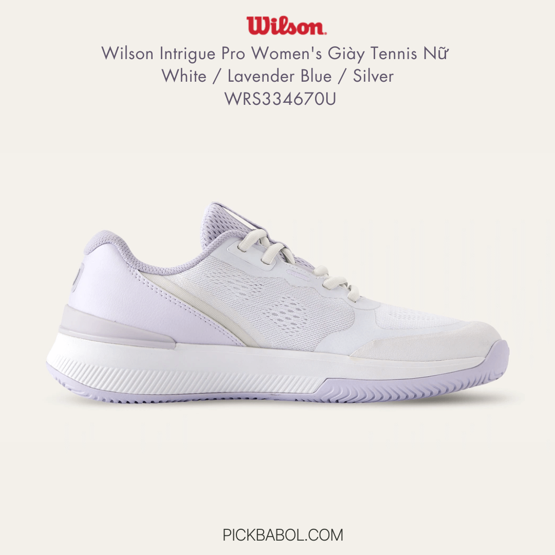Giày Wilson Intrigue Pro Women's - White / Lavender Blue / Silver- WRS334670U