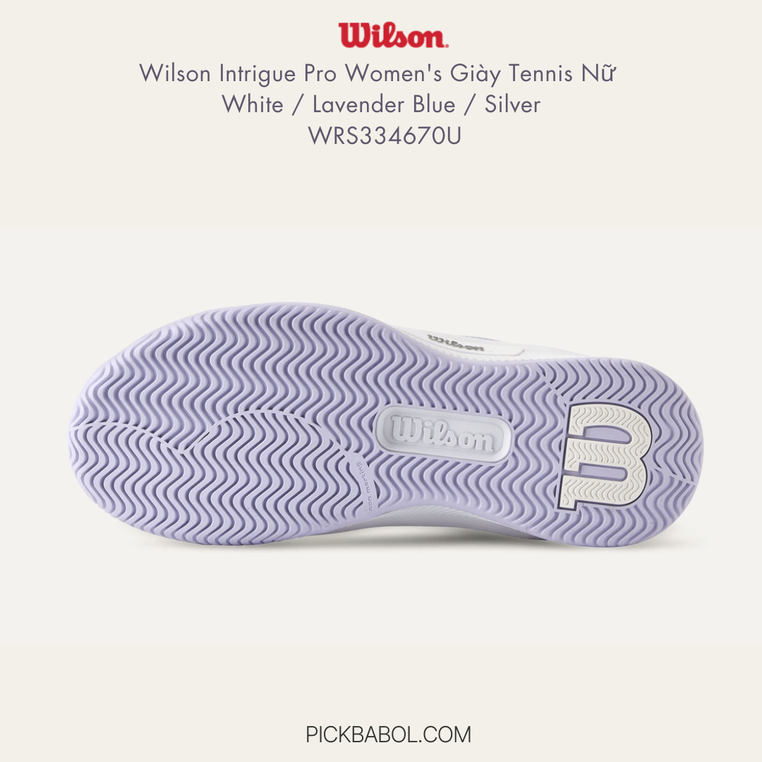 Giày Wilson Intrigue Pro Women's - White / Lavender Blue / Silver- WRS334670U