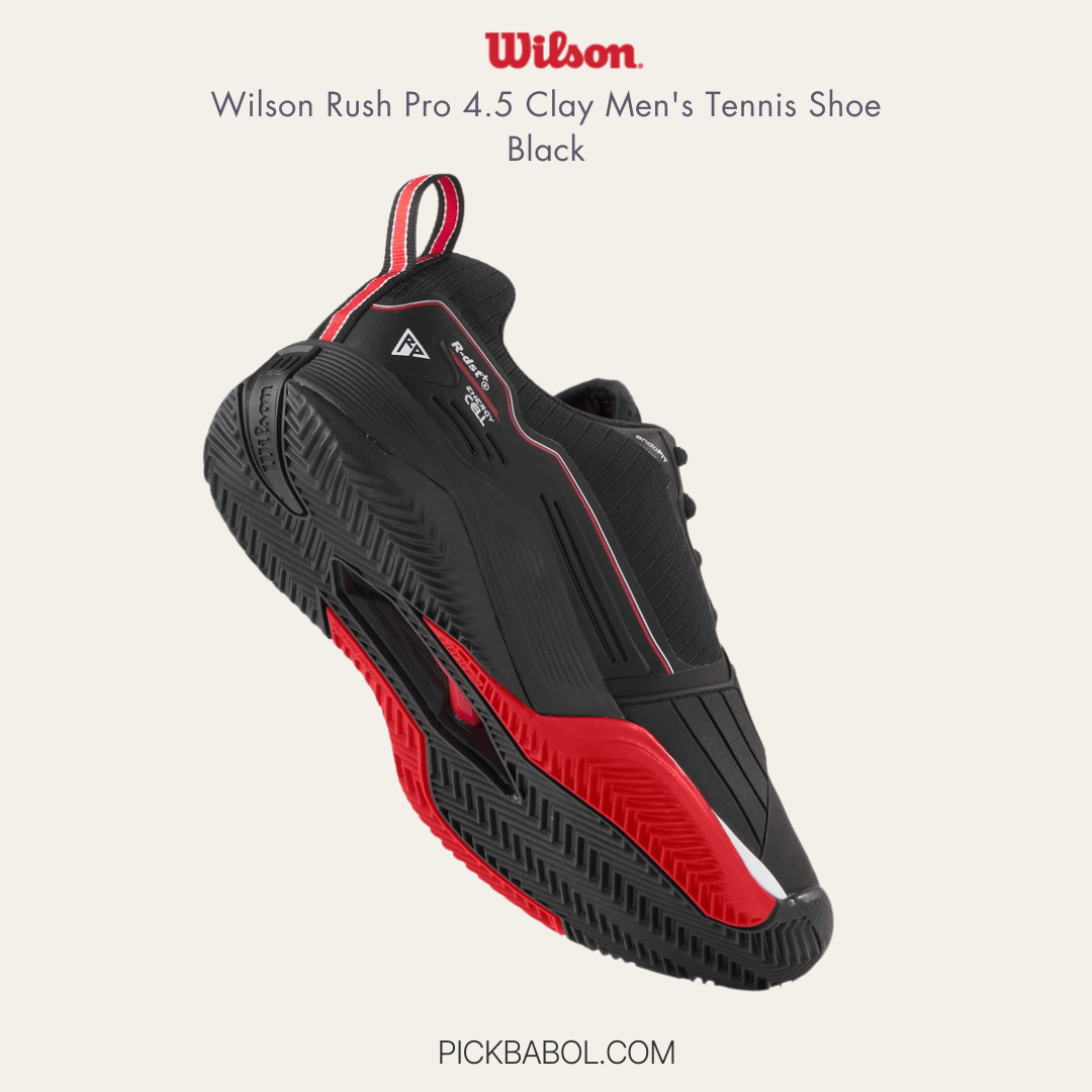 Giày WILSON Rush Pro 4.5 Clay Men's Tennis Shoe - Black