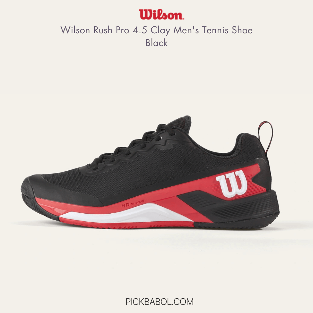 Giày WILSON Rush Pro 4.5 Clay Men's Tennis Shoe - Black