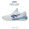 Giày Pickleball ASICS COURT FF 3 NOVAK - WHITE/TUNA BLUE