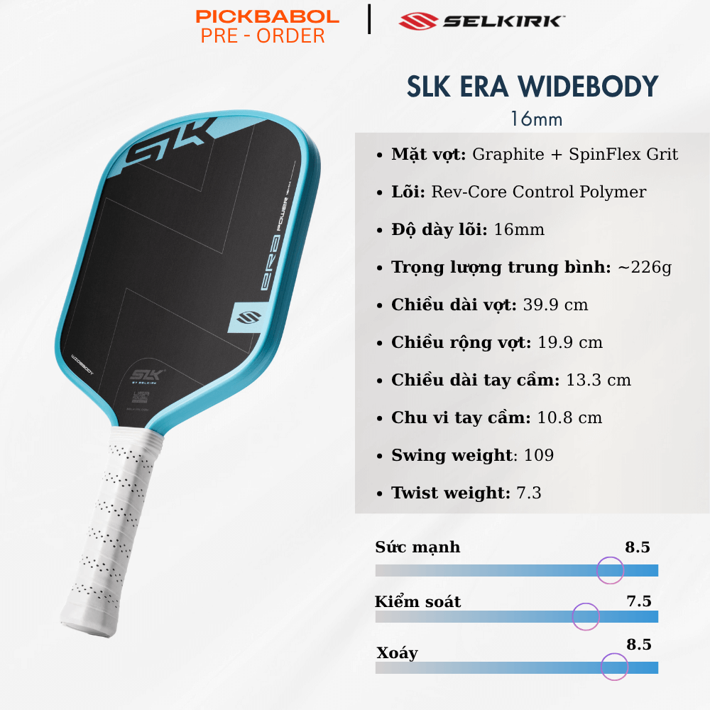Vợt Pickleball SLK ERA Power Widebody
