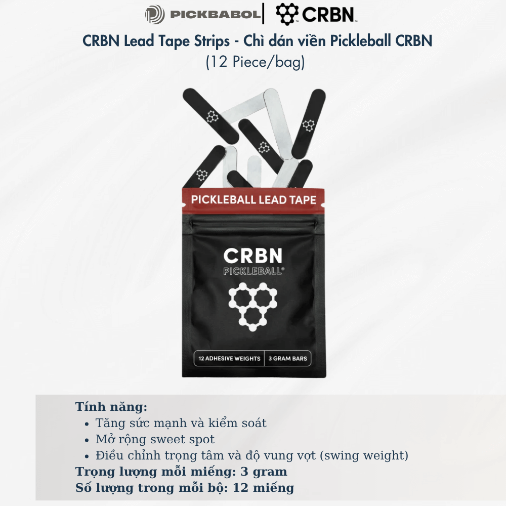 Chì dán viền vợt Pickleball CRBN - CRBN Lead Tape Strips