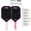 Thông số vợt WEBSITE (7) (1) Franklin Sports tiếp tục khẳng định vị thế hàng đầu trong lĩnh vực pickleball bằng việc hợp tác trực tiếp cùng các tay vợt chuyên nghiệp. Lần này, Franklin đã bắt tay với Parris Todd – một trong những ngôi sao sáng nhất của làng pickleball – để cho ra đời cây vợt Franklin C45 Parris Todd Signature Được thiết kế tỉ mỉ và ứng dụng công nghệ hiện đại, Franklin C45 mang đến sự cân bằng hoàn hảo giữa sức mạnh bùng nổ, khả năng kiểm soát chính xác và độ bền vượt trội, phù hợp cho những tay vợt trung cấp đến chuyên nghiệp muốn nâng tầm trận đấu của mình. Cốt lõi PowerFlex Polymer 13.25mm – tối ưu độ bền và khả năng giảm rung, đồng thời tạo ra lực đánh mạnh mẽ. Thiết kế Double-Thermoformed Unibody Frame – tăng độ chắc chắn, giảm chấn động và kéo dài tuổi thọ vợt. Foam Channel bên trong – giúp duy trì cấu trúc bền vững, hỗ trợ kiểm soát cú đánh ổn định và lâu dài. Bề mặt Carbon Fiber T700 45° Peel Ply – tăng độ ma sát, mang lại khả năng xoáy bóng và kiểm soát quỹ đạo chính xác. Tay cầm dài 5,7 inch – hoàn hảo cho những ai thích đánh hai tay hoặc cần thêm độ linh hoạt khi xử lý bóng. Được chứng nhận bởi USA Pickleball và UPA-A – đủ tiêu chuẩn thi đấu chuyên nghiệp.